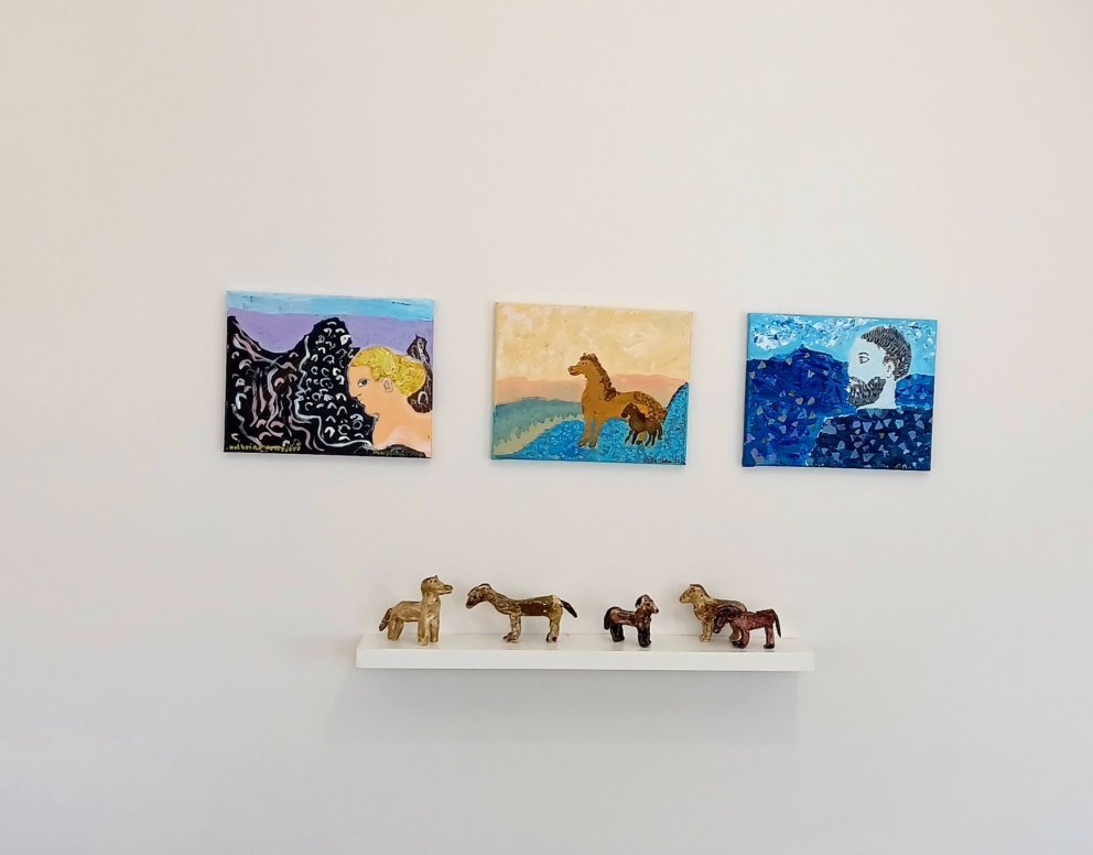 Verk nemenda til sýnis á Listasafninu