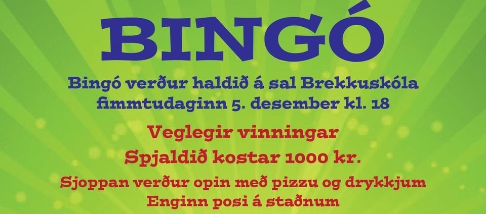 Bingó í Brekkuskóla