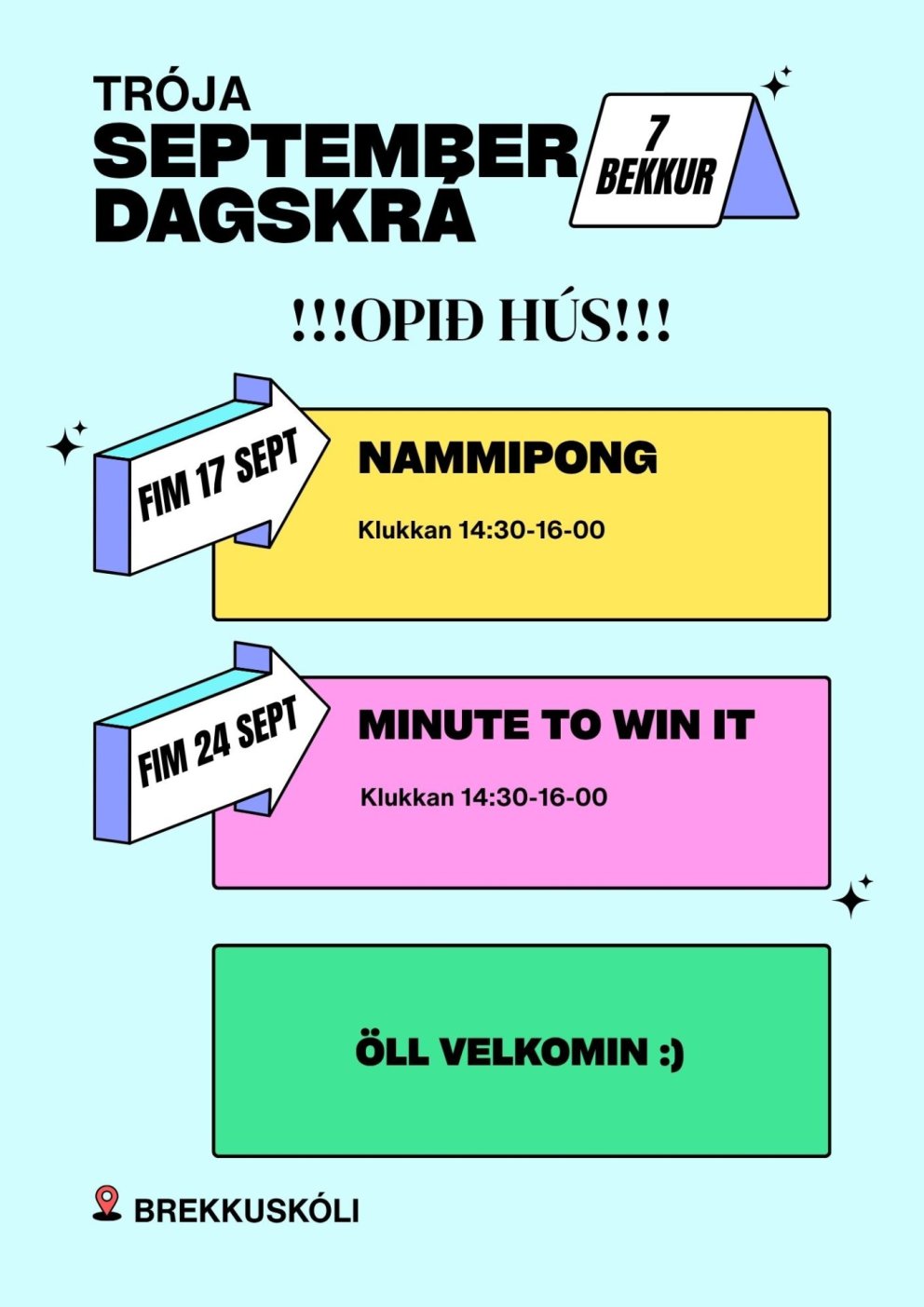 Félagsmiðstöð 7. bekkur