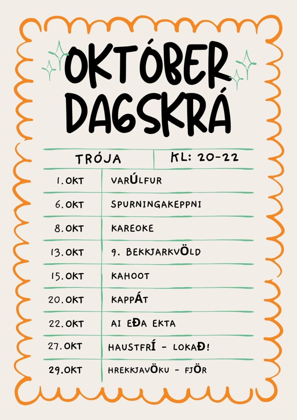 Félagsmiðstöð 8. - 10. bekkur