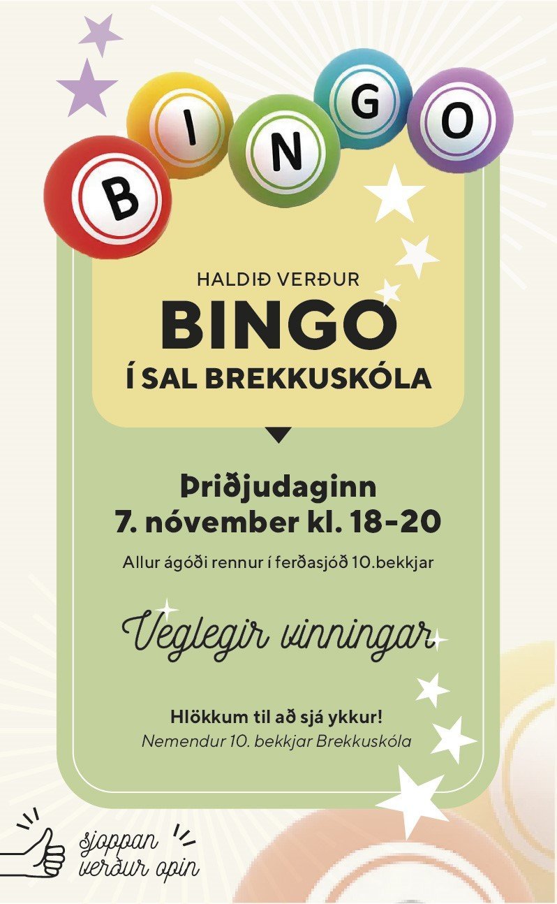 Bingó í Brekkuskóla