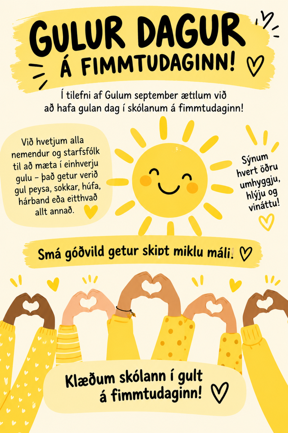 💛 GULUR DAGUR Á FIMMTUDAGINN! 💛