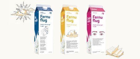 Þrír nemendur úr Brekkuskóla fá texta birta á mjólkurfernur