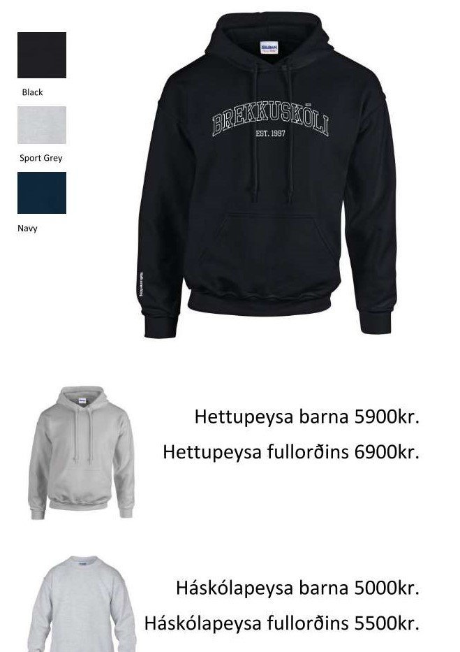 Peysusala - Brekkuskólapeysur