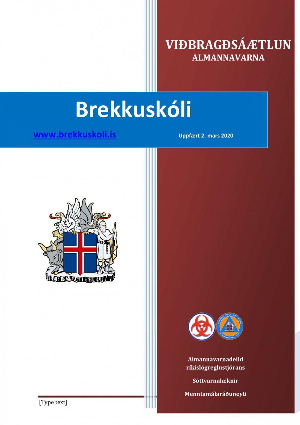 Viðbragðsáætlun við heimsfaraldri