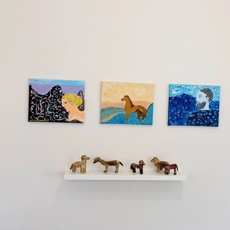 Verk nemenda til sýnis á Listasafninu