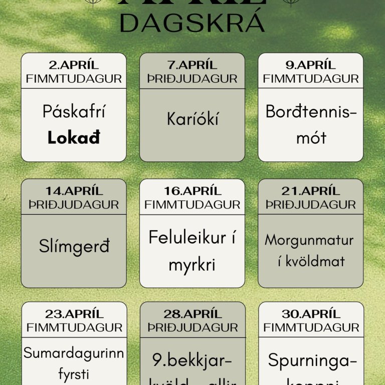 Félgasmiðstöð - unglingaopnun í apríl