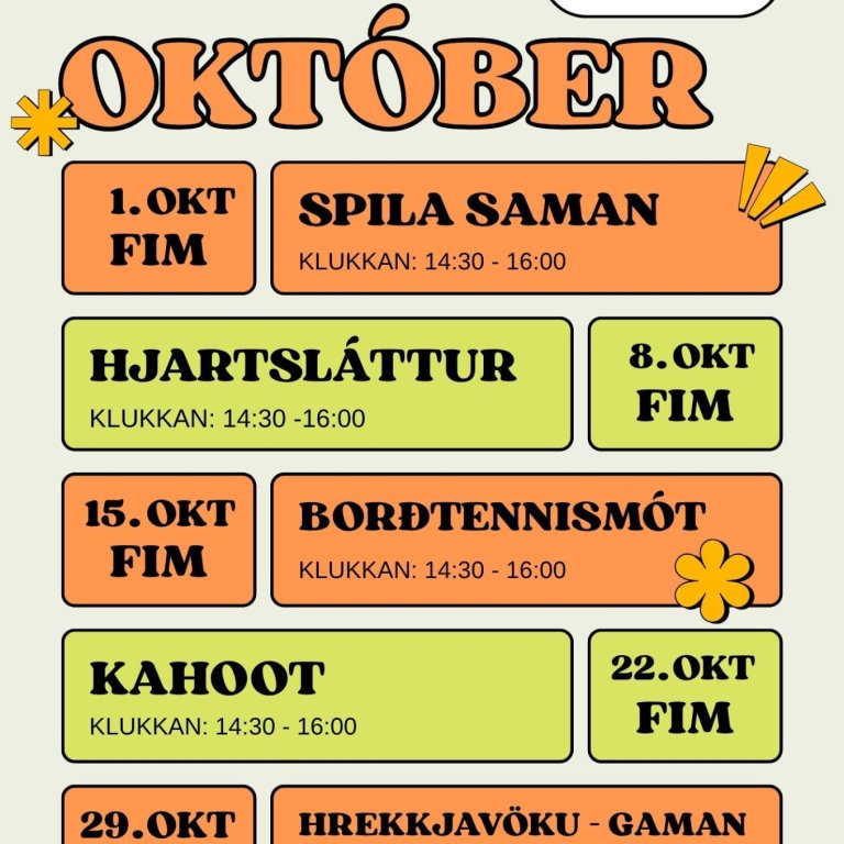 Félagsmiðstöð 7. bekkur