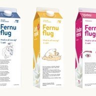 Þrír nemendur úr Brekkuskóla fá texta birta á mjólkurfernur